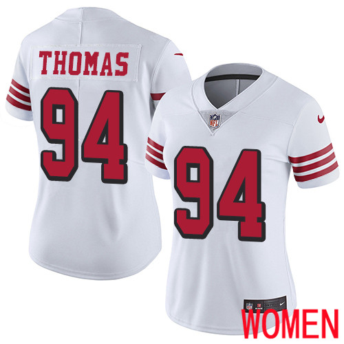 San Francisco 49ers Limited White Women Solomon Thomas NFL Jersey #94 Rush Vapor Untouchable->youth nfl jersey->Youth Jersey